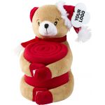 Christmas stuffed animal with blanket, custom/multicolor (2532-09-207)