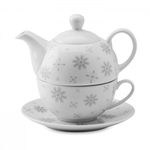 Christmas tea set, grey (Mugs)