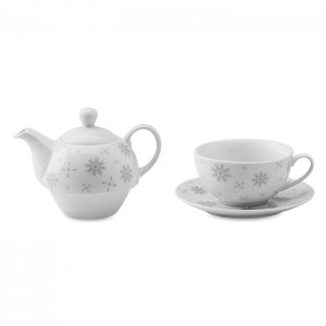 Christmas tea set, grey (Mugs)