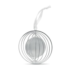 Circle decoration with ribbon, Silver (Decorations)