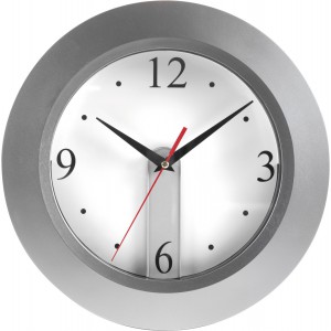 ABS wall clock Ali, silver (Clocks and watches)