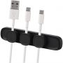Magclick magnetic cable manager, Solid black