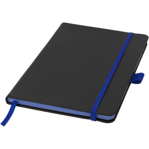 Colour-edge A5 hard cover notebook, solid black,Royal blue (Notebooks)