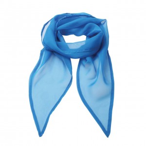 'COLOURS COLLECTION' PLAIN CHIFFON SCARF, Sapphire (Scarf)