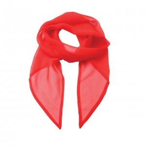 'COLOURS COLLECTION' PLAIN CHIFFON SCARF, Strawberry Red (Scarf)