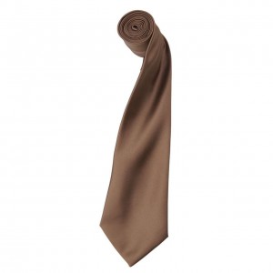 'COLOURS COLLECTION' SATIN TIE, Mocha (Scarf)