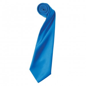 'COLOURS COLLECTION' SATIN TIE, Sapphire, U <font size=1>[ENG]</font>