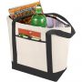Lighthouse non-woven cooler tote, Natural, solid black