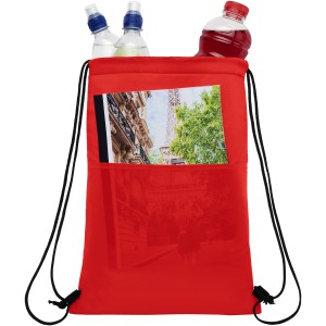 Oriole 12-can drawstring cooler bag, Red (Cooler bags)