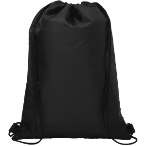 Oriole 12-can drawstring cooler bag, Solid black (Cooler bags)