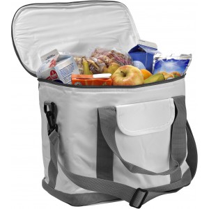 Polyester (420D) cooler bag Juno, white (Cooler bags)