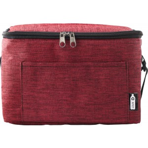 Polyester (600D) and RPET cooler bag Isabella, red (Cooler bags)