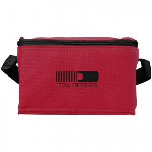 Spectrum 6-can non-woven cooler bag, Red (Cooler bags)