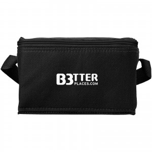Spectrum 6-can non-woven cooler bag, solid black (Cooler bags)