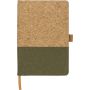 Cork and cotton notebook Trevor, green