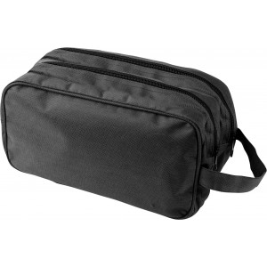 Polyester (600D) toilet bag Calista, black (Cosmetic bags)