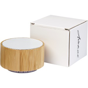Cosmos Bluetooth<sup>®</sup> Lautsprecher aus Bambus, natur, weiss