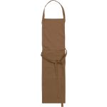 Cotton and polyester (240 gr/m2) apron Luke, brown (7635-11)