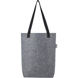 Felta GRS recycled felt tote bag with wide bottom 12L, Medium grey (cotton bag)
