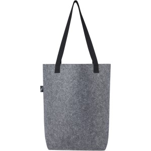 Felta GRS recycled felt tote bag with wide bottom 12L, Medium grey (cotton bag)