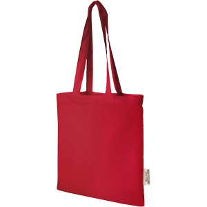 Madras 140 g/m2 GRS recycled cotton tote bag 7L, Red (cotton bag)