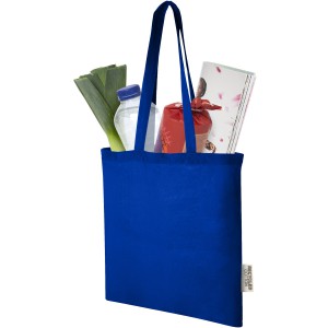 Madras 140 g/m2 GRS recycled cotton tote bag 7L, Royal blue (cotton bag)