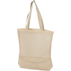 Maine mesh cotton tote bag, beige (cotton bag)