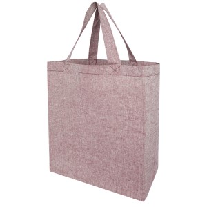 Pheebs 150 g/m2 recycled tote bag, Heather maroon (cotton bag)