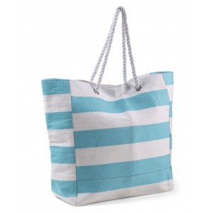 Cotton beach bag Luzia, light blue (Beach bags)