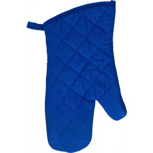 Cotton oven mittens Elsie, cobalt blue (Kitchen textile)