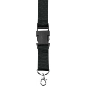 Lanyard aus Polyester Bobbi, Schwarz