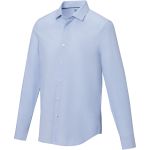 Cuprite long sleeve men's GOTS organic shirt, Light blue (3752450)