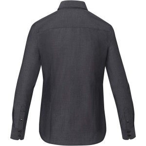Cuprite long sleeve women's  organic shirt, Solid black (Hemden)