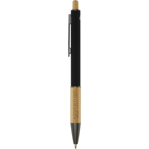 Darius recycled aluminium ballpoint pen, Solid black (Metallic pen)