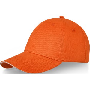 Darton 6 panel sandwich cap, Orange (Hats)