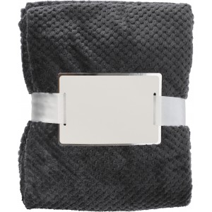 Flanellfleece (230 gr/m2) Decke Nikolai, Grau