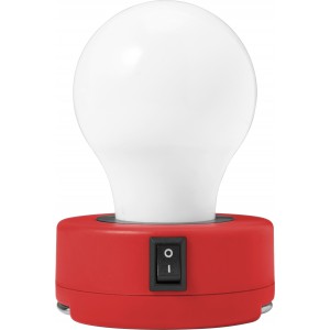 ABS Bulb light with on/off-switch, red (Decorations)