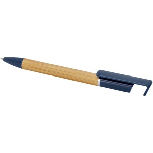 Delfina phone holder pen, Ocean blue (Wooden, bamboo, carton pen)