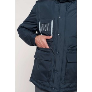 DETACHABLE-SLEEVED WORKWEAR PARKA, Black (Jackets)