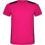 Detroit short sleeve unisex sports t-shirt, Fuchsia, Solid black