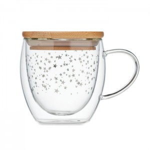 Double wall borosilicate mug, Transparent (Mugs)