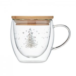 Double wall borosilicate mug, Transparent (Mugs)