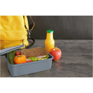 Dovi recycled plastic lunch box, Slate grey (Plastic kitchen equipments)