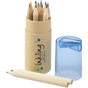 Hef 12-piece coloured pencil set with sharpener, Blue (Drawing set)