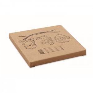 Drawing wooden ornaments set, Wood (Decorations)