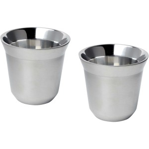 Duo 80 ml RCS certified stainless steel espresso cup set, Si (Glasses)