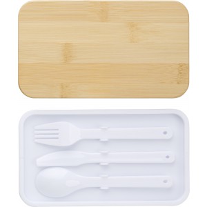 PP double layer lunch box Maxton, white <font size=1>[ENG]</font>