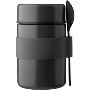 Doppelwandige Lunchbox Niko aus Edelstahl, Grau