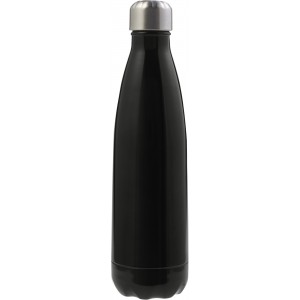 Doppelwandige Trinkflasche aus Edelstahl Lombok, Schwarz