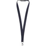 Dylan cotton lanyard with safety clip, Navy (10251203)